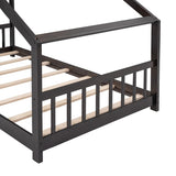 Twin Size House Bed Wood Bed, Espresso N708P182785P