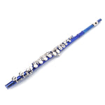 ZUN Cupronickel C 16-Key Closed Hole Concert Band Flute Blue 28222349