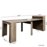Modern Extendable Dining Table with Storage 78840209