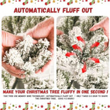 Artificial 5ft Flock Christmas Tree with 518PVC/Hard Needle Mixed Branch Tips,Hinged Premium & 23351502