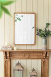 ZUN 24"x36" Rectangle Wood Mirror, Farmhouse Wall Decor for Living Room Bedroom Entryway W2078126449