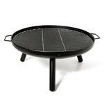 ZUN 23 Inch Outdoor Fire Pit, Durable Wood place Bowl with Grill Rack for Patio Garden, 80568981