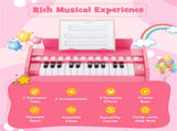 25 Keys Mini Digital Piano for Kids Age 3, Lighted Teaching Mode with 6 Tones & 15 Demo Songs-Pink 63583594