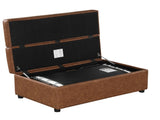 Twin Size Folding Ottoman Sleeper Bed with Mattress Convertible Guest Bed Brown WF307724AAD