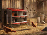 Chicken Nesting Box, 6 Compartment Nesting Box for Laying Eggs, Wall Mount Chicken Brooder Box with 97240448