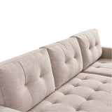 ZUN 87” Wide Modern Convertible Sofa & Chaise, L Shaped Tufted Fabric Couch, Reversible B082111419