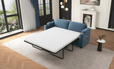 72.8" Corduroy Sleeper Sofa Loveseat Sofa with Full Size Mattress, USB Ports, Cup Holders, N719P208880C
