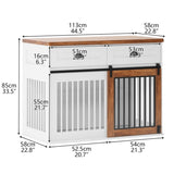 ZUN Heavy Duty Furniture style dog cage wooden dog cage double door dog cage side cabinet dog cage Dog W1687P187089