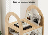 Rotating Bookshelf 4 Tier Small Corner Bookshelf for Small Spinning Bookcase with DIY PegBoard 41590521