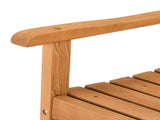117*61*90cm Outdoor Garden Fir X Back Wooden Bench Burlywood 60494295