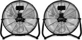 ZUN 12 Inch 3-Speed High Velocity Heavy Duty Metal Industrial Floor Fans, Black, 2 Pack W1134P237559