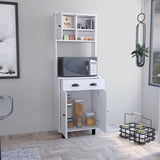 Salem Kitchen Pantry with 2 Cabinets, 2 Open Shelves, and Drawer B200P173182
