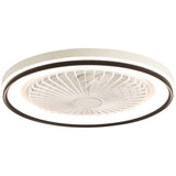 19 Inch RGB Dimmable Led Enclosed Ceiling Fan with Light Flush Mount Bladeless 6 Speed Remote 23895230