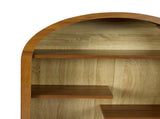 4-Tier Arched Top Freestanding Shelf, Asymmetrical Open Storage Cabinet , Wood Display Shelf for W3123P485377