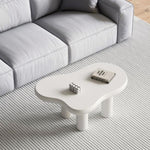 ZUN 39.4" Cloud Coffee Table, Cute Cream Coffee Table with 4 Solid Legs, Modern Carton Center Table for W2853P228927