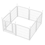 ZUN Dog Playpen 8 Panels 24" Height Heavy Duty Dog Fence Puppy Pen for Large Medium Small Dogs Indoor W368P233994