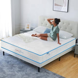 ZUN 10 Inch Twin with Pillows, Gel Memory Foam Bed in a Box Medium Firm Hybrid 66933890