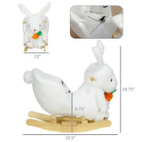 Baby rocking horse toy with music playback White rabbit shape 58883627