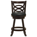 Cappuccino and Black Swivel Counter Height Stool B062P153488