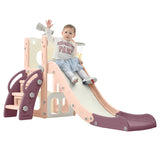 ZUN 5-1 Toddler Slide Set, Freestanding Spaceship Set with Slide, Kids Slide Playset Structure, N710P173043I