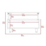 ZUN Tilton Rectangle Lift Top Coffee Table White Oak B06280628