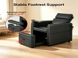 Black PVC Electric Reclining Pedicure Chair 77802564