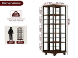 5 Tiers Rotating Bookshelf, Corner, 360 Display Wood Spinning Bookshelves, Floor Standing W2641P399191
