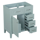30" Bathroom Vanity without Sink, Cabinet Base Only, Bathroom Cabinet with Drawers, Solid Frame and WF321000AAF