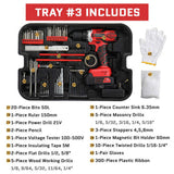 599 PCS Home Tool Set Kit, Auto Repair Tool Kit with Rolling Tool Box, Mechanic Tool Sets with 21V 98608962