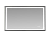 40x32" Black Eco-Friendly Silver Mirror Dual LED Light Strips Front and Back LightingUnable ship on 98115433