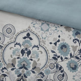 Full/Queen 3 Piece Floral Printed Cotton Duvet Cover Set B035P148365