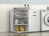 Laundry Cabinet with Drawer and shelf, Tilt-Out Laundry Hamper, Freestanding Style, Inadjustable W331P471372