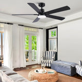 52" Black Lowe Profile Ceiling Fan with Light W1367P247069