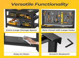 Work Bench with Pegboard,Heavy Duty 3000lbs Capacity Workbench with Wheels Adjustable Shelves,Tool 78727447