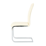 Modern Light Yellow PU dining chair living room chair upholstered chair, electroplated metal chair W210P179894