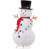 4FT Lighted Snowman Christmas Yard Decorations, Pre-lit Pull Up Snowman with 100 White LEDs, 11383965