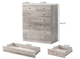 Modern Simple 7-Drawer Dresser Gray 00534308