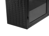 27.56"Glass Doors Modern Two-door Wall Cabinet with Featuring Three-tier Storage for Entryway Living W757119331