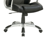 Black and Grey Swivel Office Chair with Casters B062P153800