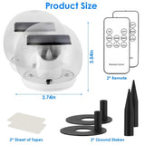 2Pcs Solar Floating Pool Lights Solar Flame Stake Lights IP67 Waterproof Outdoor Globe Ball Lights 49920595