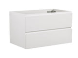 Alice-24W-201,Wall mount bathroom vanity WITHOUT basin, white color, with two drawer, Pre-assembled W1865107107