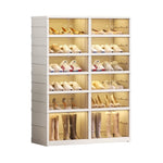 ZUN Shoe Storage Cabinet 6 Tiers for 24 Pairs, Portable Shoe Rack Organizer for Entryway Foldable Shoe 66018219