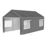 10x20 Heavy Duty Steel Canopy Tent with Roll-up Ventilated Windows, Garage Carport with Removable 83559031