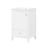 20" Bathroom Vanity with Sink, Bathroom Cabinet with Soft Closing Door, Storage Rack and A Drawer, 95881183