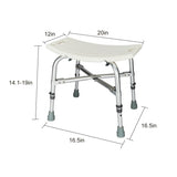 Medical Bathroom Safety Shower Tub Heavy Duty Aluminium Alloy Bath Chair Bench White 59860305