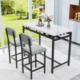 ZUN Kitchen Table Set, Dining Table and Chairs for 2, 3 Piece Dining Room Table Set with 2 Upholstered W578P150070