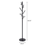 Black Coat Rack with 18 Hooks B062P145421