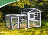 Wooden Rabbit Hutch Outdoor Chicken Coop Indoor Bunny Cage with Run, Guinea Pig House Pet House with 92638093