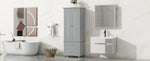 ZUN Tall Storage Cabinet with Two Drawers for Bathroom/Office, Grey WF299284AAE