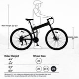 ZUN 29" Folding Mountain Bike ,Suspension Fork,Aluminium Alloy Frame 21Speed Mountain Bike W1019P188236